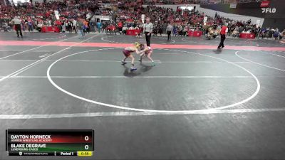 64 lbs Quarterfinal - Blake DeGrave, Luxemburg-Casco vs Dayton Horneck, Askren Wrestling Academy