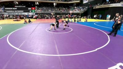 5A 107 lbs Champ. Round 1 - Gabriela Gutierrez, El Paso Del Valle vs Addison Hunt, Anna