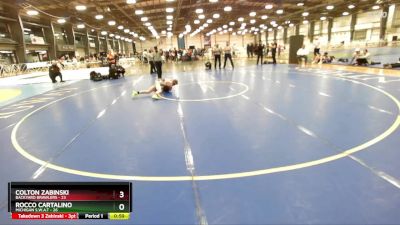 96 lbs Rd# 10- 4:00pm Saturday Final Pool - Colton Zabinski, Backyard Brawlers vs Rocco Cartalino, Michigan S.W.A.T