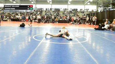 145 lbs Semifinal - Bradley Williams, AL vs Austin Paris, UT