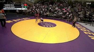 4A 110 lbs 3rd Place Match - Acailles Jenks, Uintah vs Sabrina Felix, Mountain View
