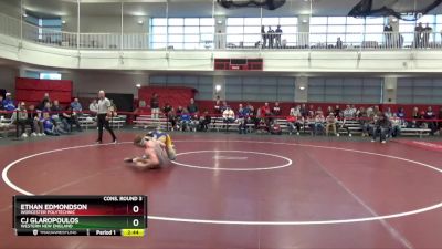 174 lbs Cons. Round 3 - Ethan Edmondson, Worcester Polytechnic vs CJ Glaropoulos, Western New England