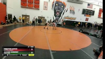 160B Round 2 - Kayden Sixberry, Wind River vs Preston Hance, Natrona County