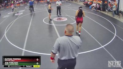 Girls 170 lbs Quarterfinal - Alyciah Thomas, Rock Hill Girls vs Zoe Forcado, North Augusta Girls