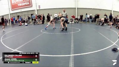 110 lbs Cons. Semi - Isaiah Hodel, Willie Walters Wrestling Club vs Dillinger Collins, Machine Shed