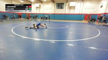 Girls 100 lbs Champ. Round 1 - Ann Porter, Gilroy Girls vs Lila Tsao, Homestead&nbsp;Girls