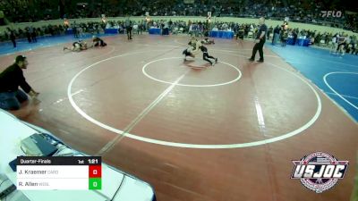 70 lbs Quarterfinal - Jaxon Kraemer, Cardinal Wrestling Club vs Ryland Allen, Wesley Wrestling Club