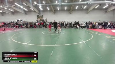 120 lbs Cons. Round 6 - Julia Schnell, Berthoud vs Diana Gomez, Brighton