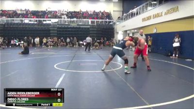 285 lbs Cons. Round 2 - Aiden Riddleberger, Santa Rosa Junior College vs Diego Flores, Cerritos College