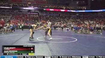 1A-106 lbs Champ. Round 2 - Atlee Dewitt, Alburnett vs Davis Bramman, Riverside, Oakland