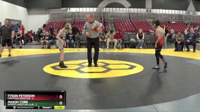 75 lbs Placement Matches (8 Team) - Mason Cobb, Patriots Wrestling Club vs Tyson Peterson, LAW/Crass Wrestling