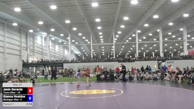 110 lbs Janie Gerarde, Texas Blue vs Gianna Hoskins, Michigan Red