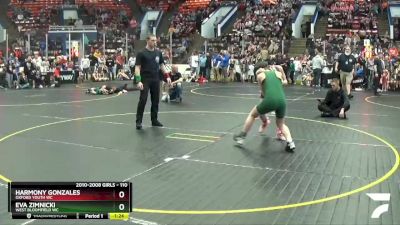 110 lbs Cons. Round 4 - Eva Zimnicki, West Bloomfield WC vs Harmony Gonzales, Oxford Youth WC