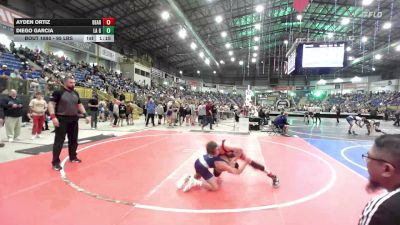 95 lbs Quarterfinal - Ayden Ortiz, Bear Cave WC vs Diego Garcia, La Gente WC