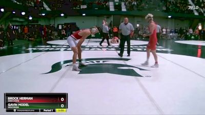 157 lbs Champ. Round 2 - Brock Herman, Ohio State vs Gavin Model, Wisconsin