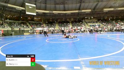 100 lbs Round Of 32 - Baylon Austin, USA Gold vs Mason Perry, Mcalester Youth Wrestling