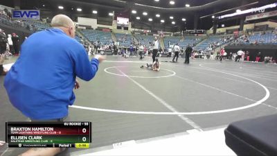 55 lbs Champ. Round 1 - Braxton Hamilton, Team Lightning Wrestling Club vs Ellisen Clark, Halstead Wrestling Club