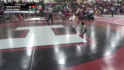 140 lbs Cons. Round 2 - Taylor Hughes, Janesville vs Adison Clayton, Independence