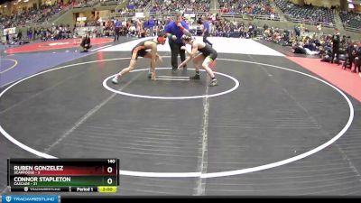 140 lbs Finals (8 Team) - Connor Stapleton, Cascade vs Ruben Gonzelez, Scappoose