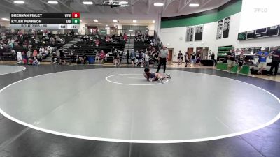 96 lbs Cons. Round 3 - Brennan Finley, Willard Youth Wrestling vs Kyler Pearson, Ironhawk Wrestling Academy