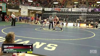 165 lbs Quarterfinal - Drew Bretz, Hoxie vs Abram Kiem, Seneca-Nemaha Central