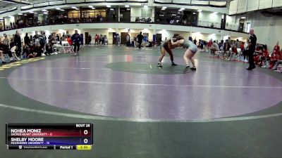 124 lbs Round 4 (16 Team) - Shelby Moore, McKendree University vs Nohea Moniz, Sacred Heart University