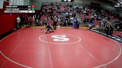 133 lbs Cons. Round 4 - Daniel Smith, Burgettstown Hs vs Wyatt Taubler, River Valley Hs