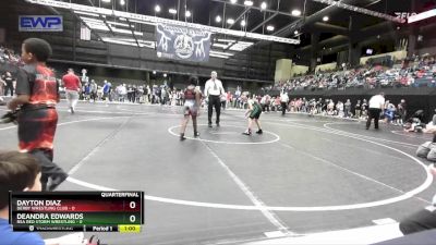 90-95 lbs Quarterfinal - Dayton Diaz, Derby Wrestling Club vs Deandra Edwards, RSA Red Storm Wrestling