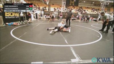 76-80 lbs Rr Rnd 3 - Cage Daugherty, Standfast vs Lincoln Sanders, Cowboy Wrestling Club