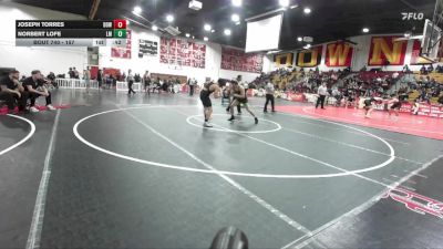 157 lbs 7th Place Match - Norbert Lofe, La Mirada vs Joseph Torres, Downey