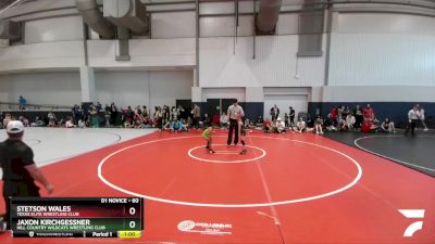 60 lbs Cons. Round 1 - Stetson Wales, Texas Elite Wrestling Club vs Jaxon Kirchgessner, Hill Country Wildcats Wrestling Club