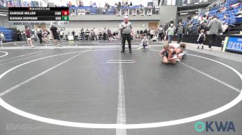 85-98 lbs Rr Rnd 2 - ZaNique Miller, Cowboy Wrestling Club vs Savana Hopkins, Hennessey Takedown Club