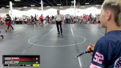 76 lbs Round 1 (4 Team) - Logan Russell, CTWHALE vs Zachary Paris, Revolution Elite