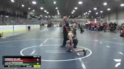 90 lbs Champ. Round 2 - Connor Hillier, Northern Region Affiliated vs Lucas Prowoznik, Barry County Grapplers Association