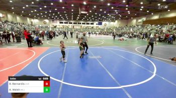 54 lbs Consi Of 8 #1 - Brody Bernardis, Live Oak YW vs Aleah Walsh, Willits Grapplin Pack