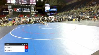 120 lbs Cons 16 #1 - Luke Rioux, Indiana vs Vincent Paino, New Jersey