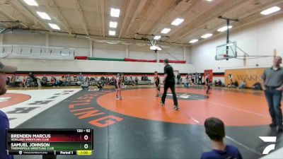 92 lbs Semifinal - Brenden Marcus, Worland Wrestling Club vs Samuel Johnson, Thermopolis Wrestling Club