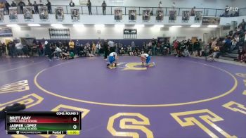 115 lbs Cons. Round 3 - Britt Asay, Lovell Middle School vs Jasper Lopez, Lovell Middle School