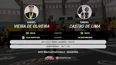Gabriel Vieira De Oliveir vs Gabriel Castro De Lima 2025 ADCC Brazilian Nationals