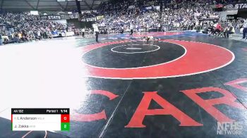 4A 132 lbs Champ. Round 1 - Ian Anderson, Moses Lake vs Jaheem Zakka, Kentridge