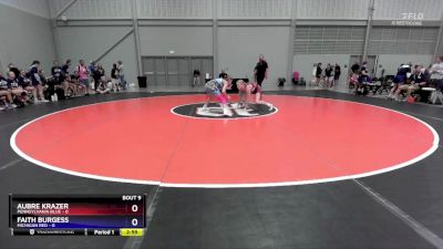 130 lbs Quarters & 1st Wb (16 Team) - Aubre Krazer, Pennsylvania Blue vs Faith Burgess, Michigan Red