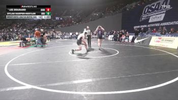 2A/1A Boys 190 Quarterfinal - Lee Brainard, Oakridge Boys vs Dylan Harper-Kestler, Irrigon Boys