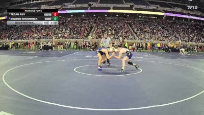 D3-132 lbs Quarterfinal - Braden Broderick, Dundee vs Tegan Ray, Kingsford HS