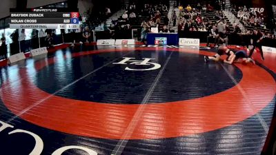 48kg Quarterfinal - Brayden Zuback, Cowichan Valley Wrestling Club vs Nolan Cross, Alberni Valley Wrestling Club