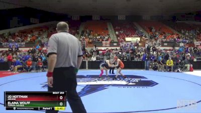 100 lbs Cons. Round 2 - Elaina Wolff, Topeka-Hayden vs Jo Hottman, Abilene