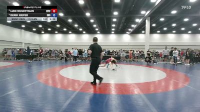 113 lbs Quarters - Liam McGettigan, Spartan RTC@LHP vs Derik Kiefer, Roundtree Wrestling Academy
