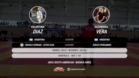 Valentina Diaz vs Alfonsina Vera 2025 ADCC South American Championship