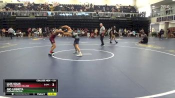 133 lbs Quarterfinal - Luis Solis, Mt. San Antonio College vs Gio Urbieta, Lemoore College