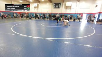 Girls 110 lbs Cons. Round 1 - Addie Jones, Harbor Girls vs Addison Blanton, North Monterey County Girls