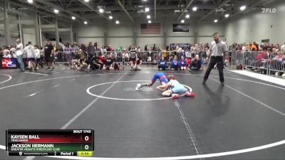 67 lbs Semifinal - Kaysen Ball, Trailhands vs Jackson Hermann, Greater Heights Wrestling Club